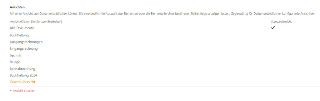 Ansicht auswählen