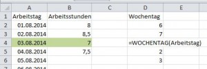 WOCHENTAG